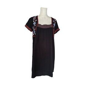 Old Navy Women’s Embroidered-Trim Dress Vacation Summer Size M